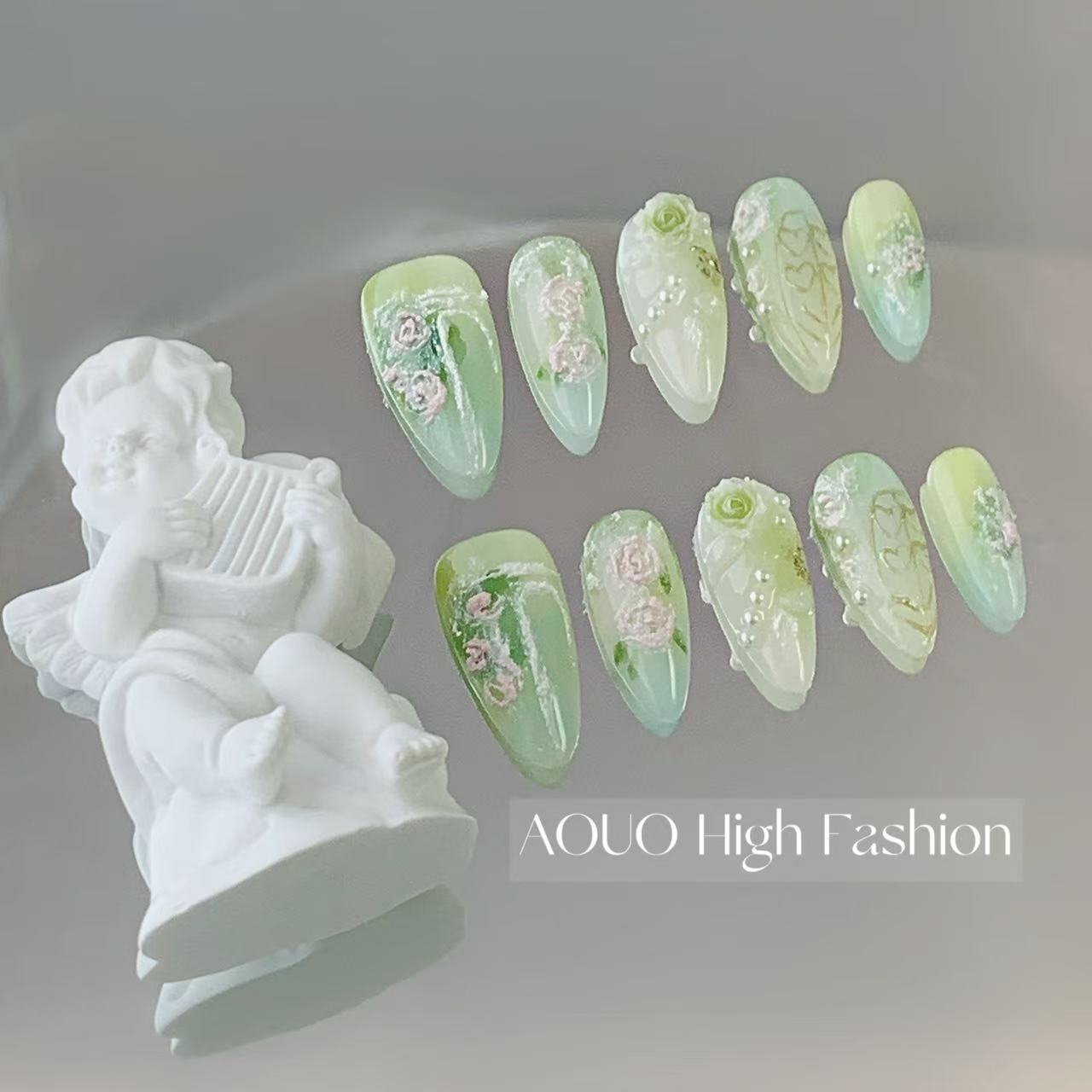 Brushstrokes of Eden Monet Nails