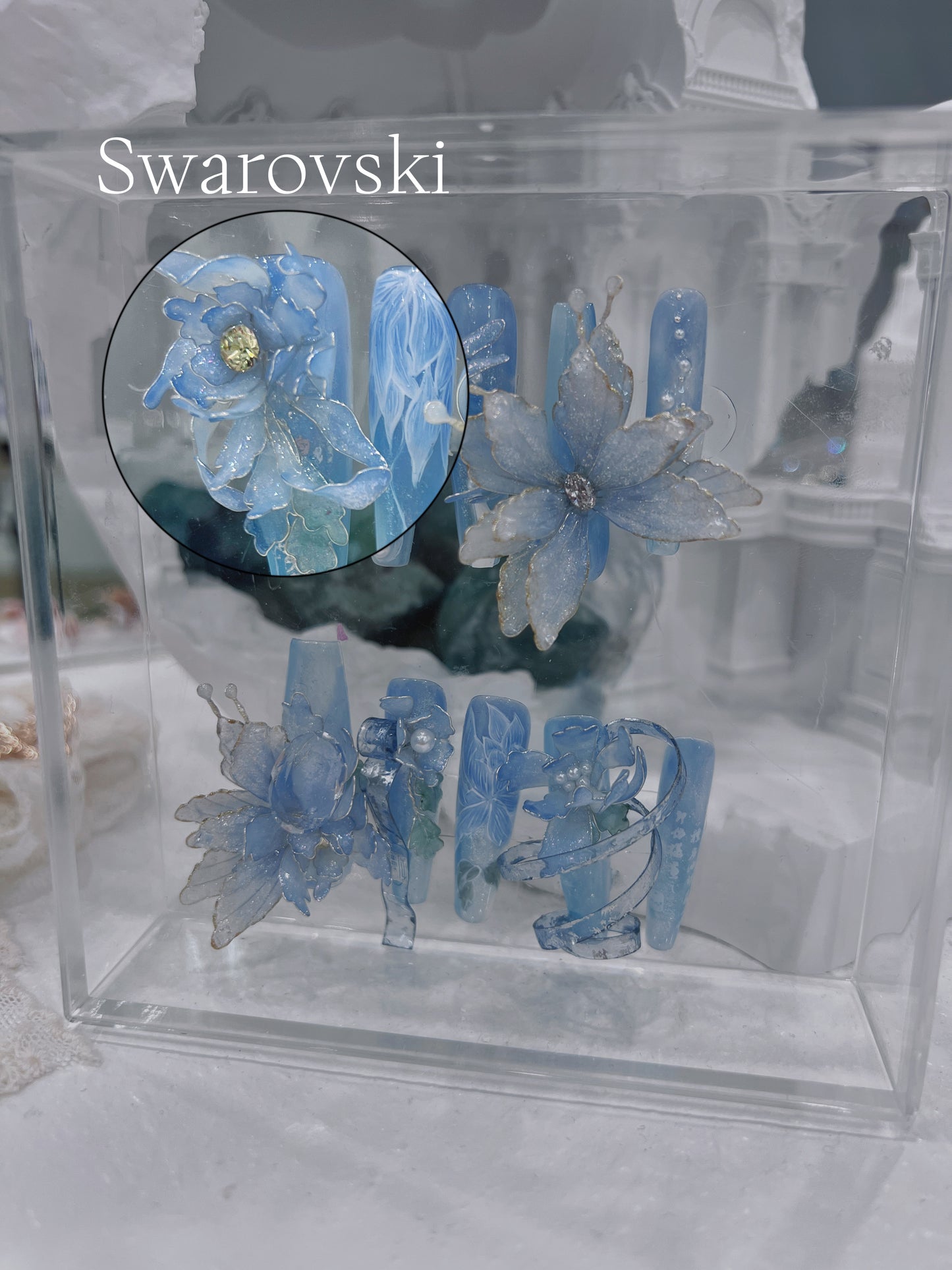 Blue Dream QiaSi Chinese traditional Nails