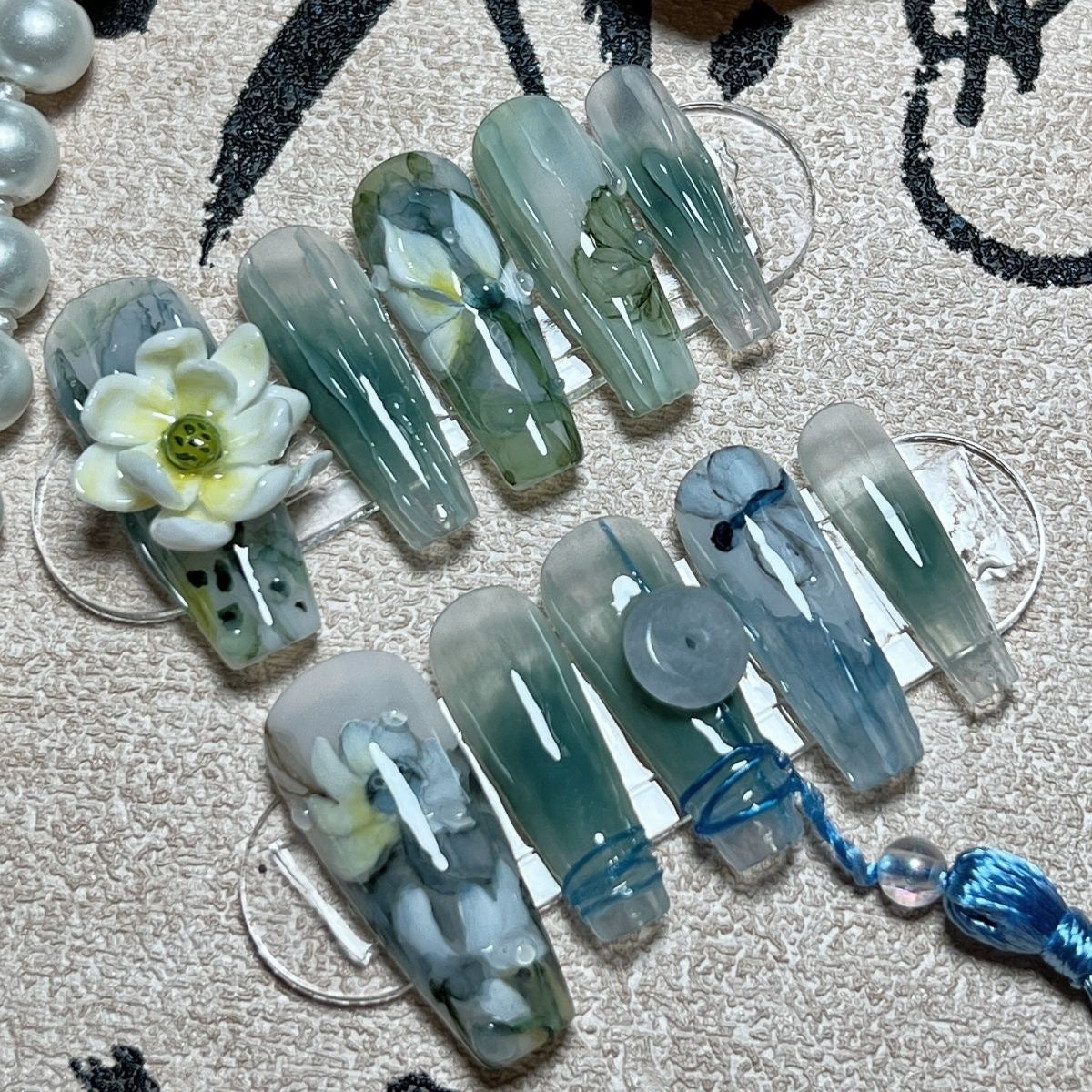 Jade Lotus Press-On Nail