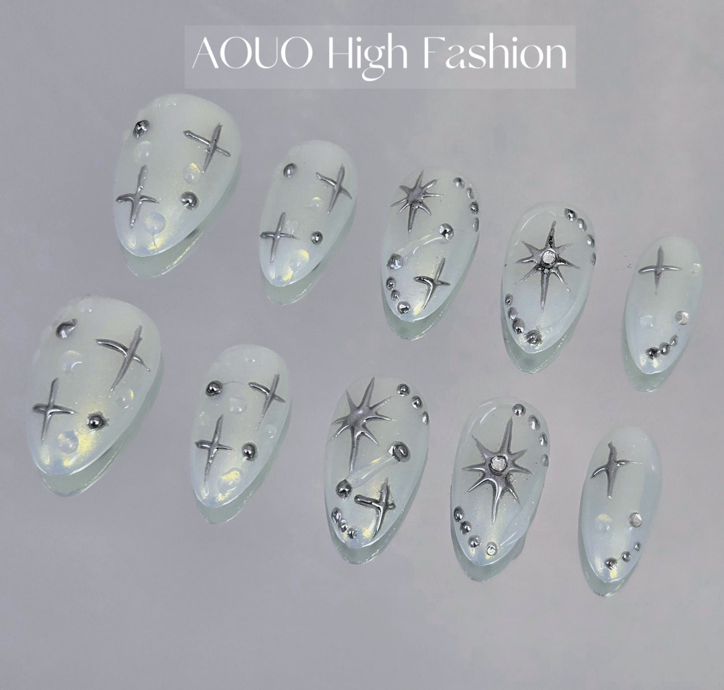 Stars and Crosses Y3K Nails