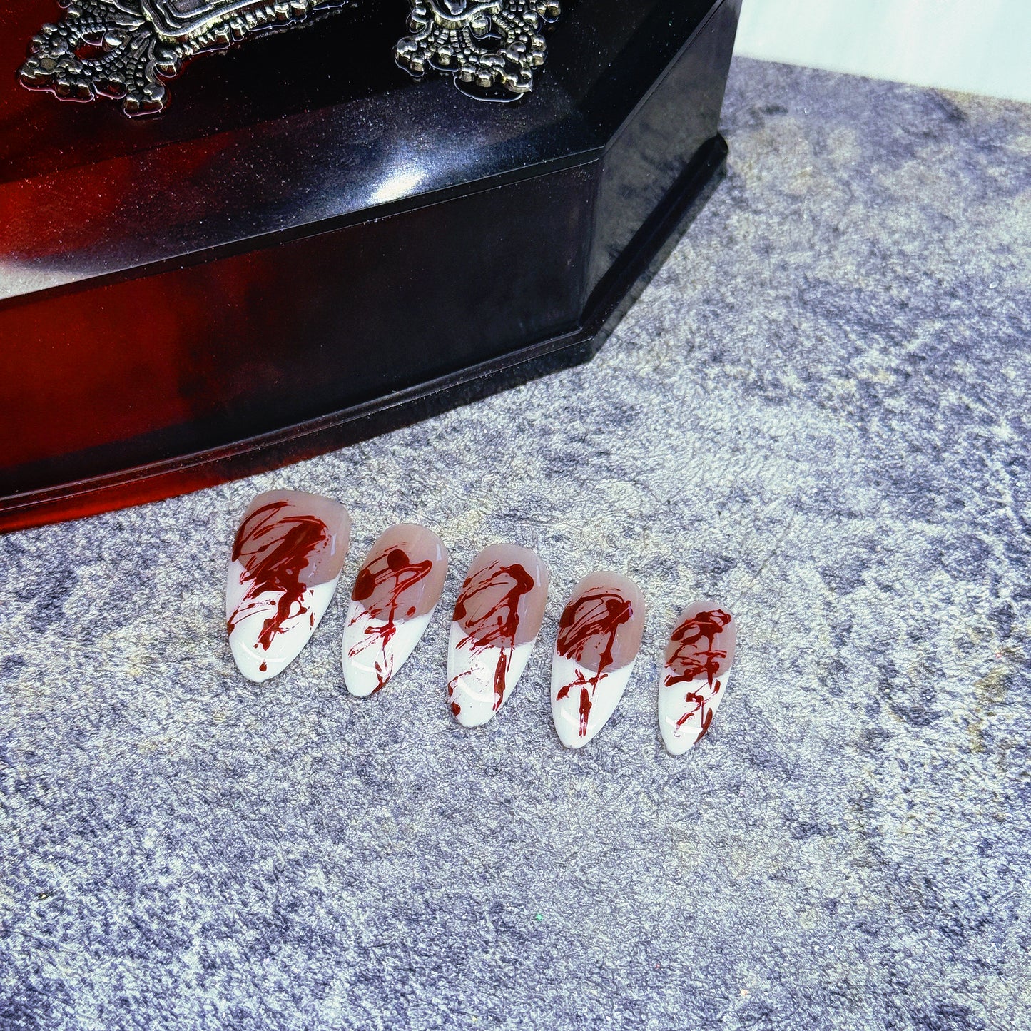 Bloody French Dark Nail