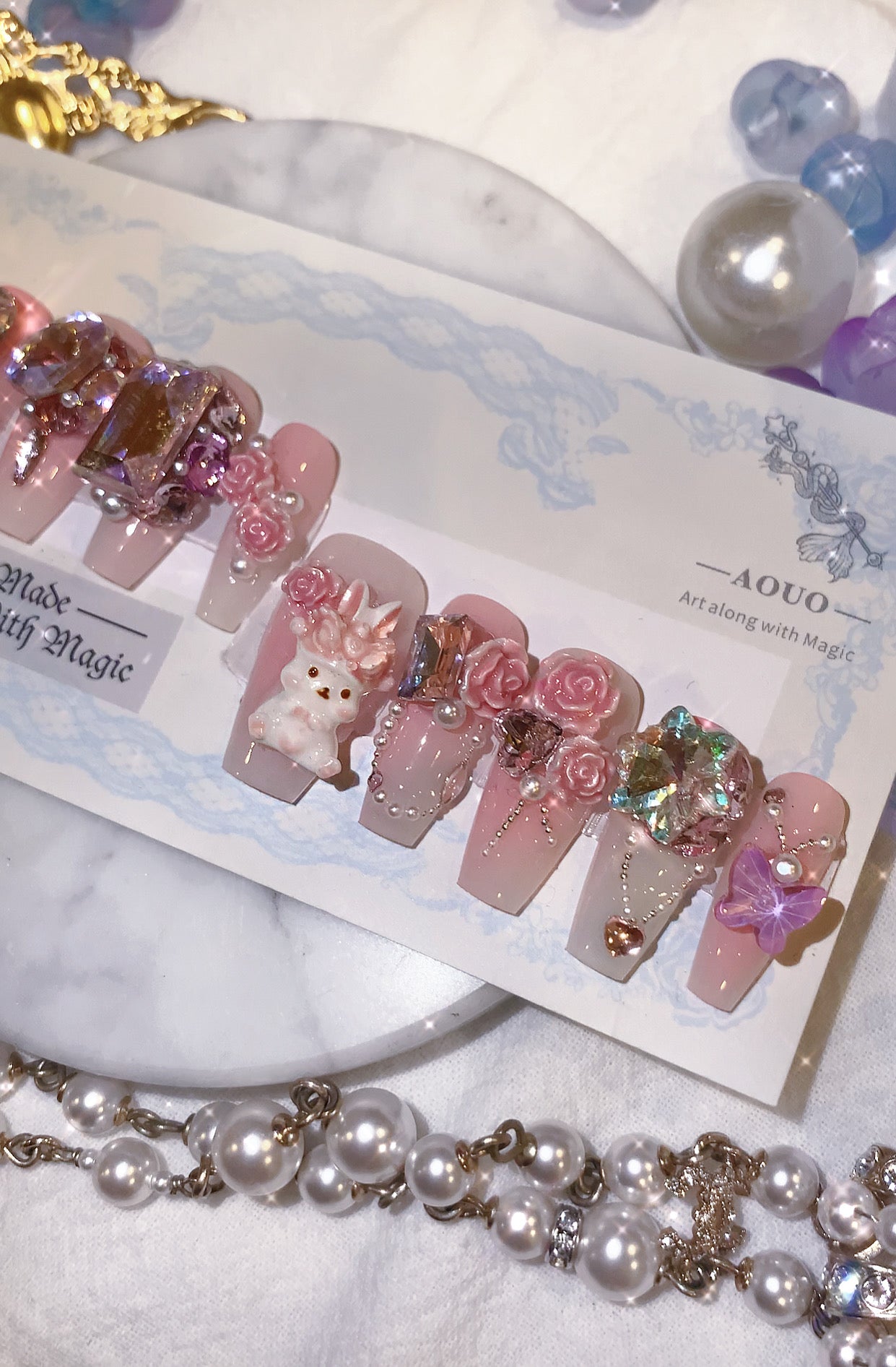 Bunny Rose Nail