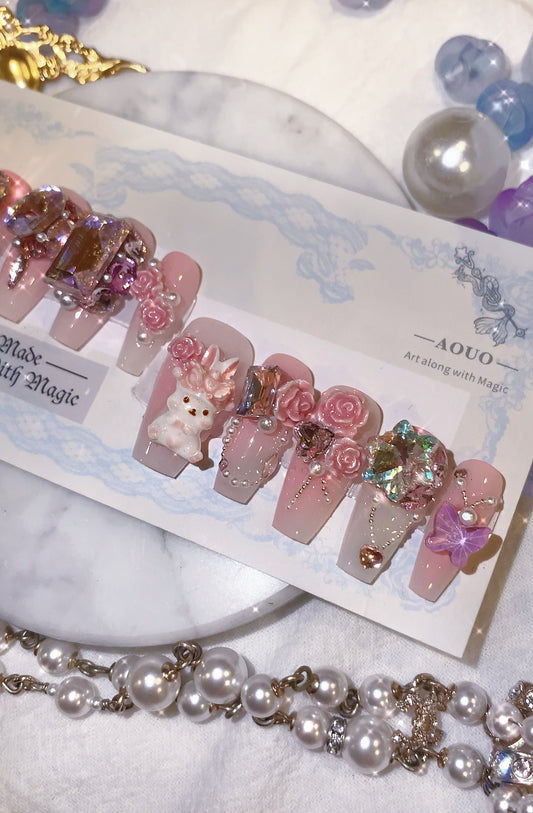 Bunny Rose Nail