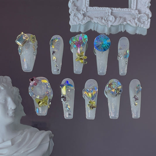 Solar Ice Swarovski Nails