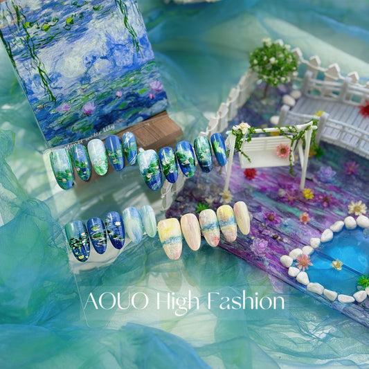Water Lilies Monet Nails