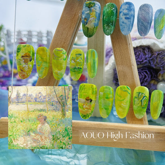 The Artist’s Garden at Vétheuil Monet Nails