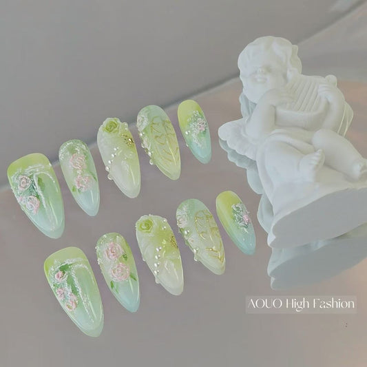 Brushstrokes of Eden Monet Nails