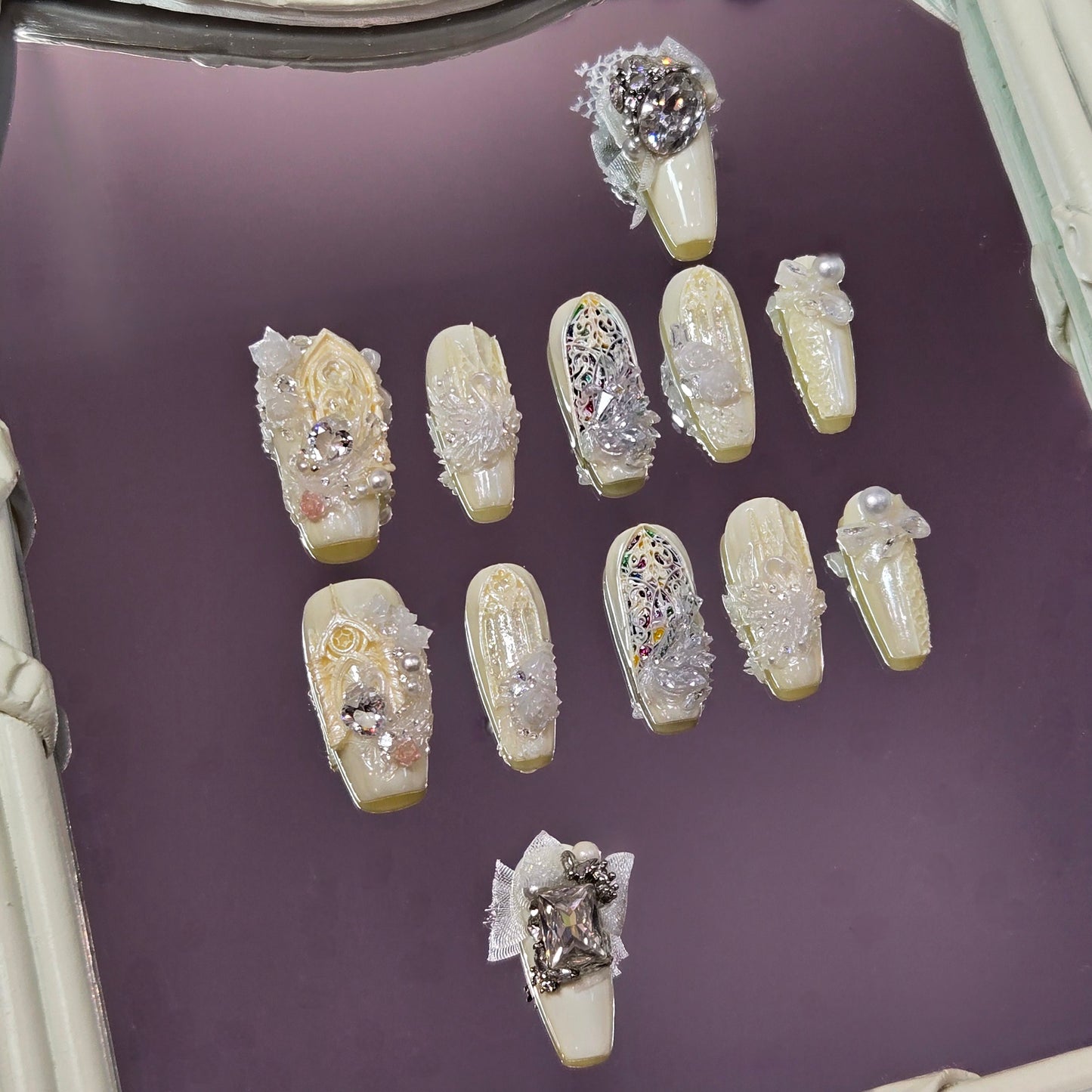 Opulent Elegance Swarovski Nails