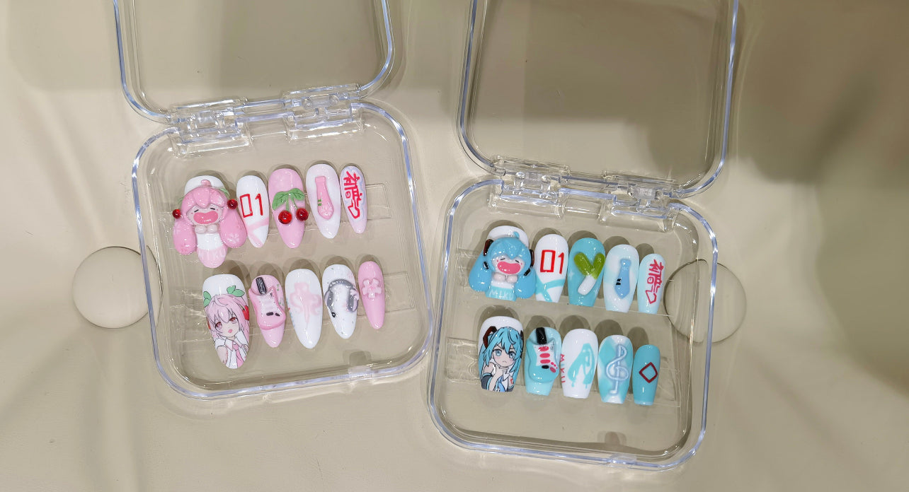 Miku 3D Character Nails