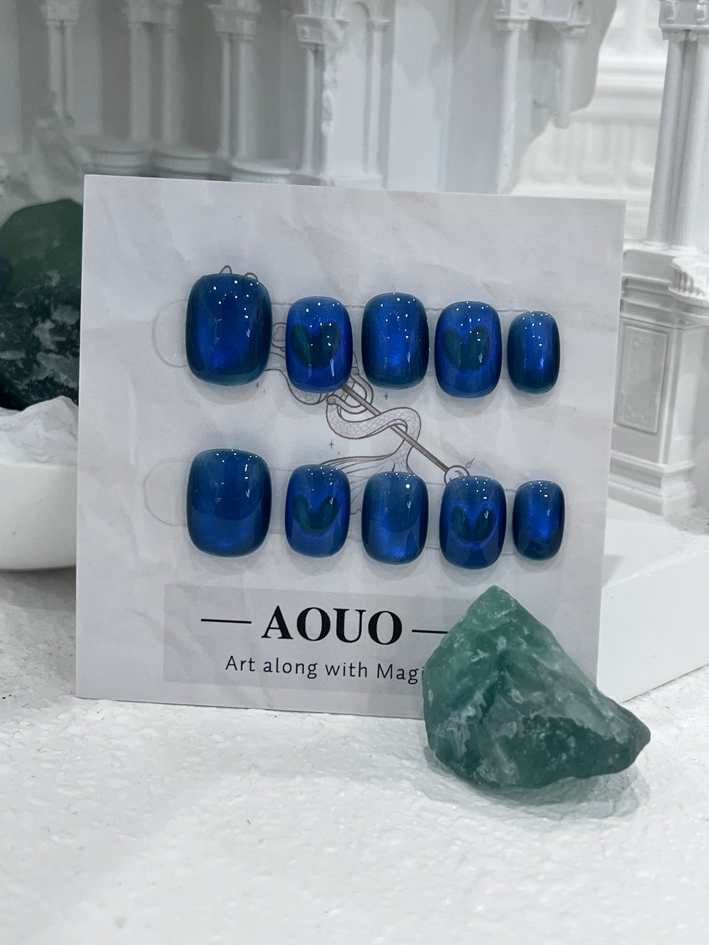 Klein Blue Short Nails