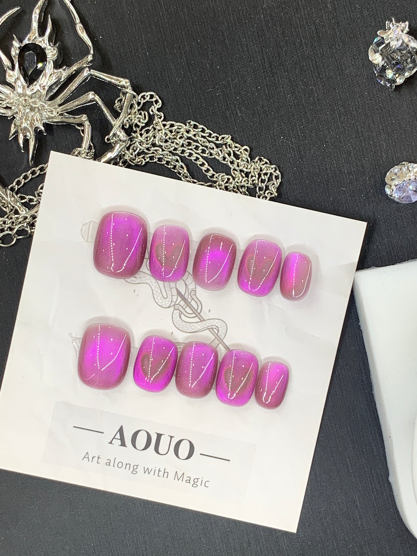 Dragon fruit Short Nails