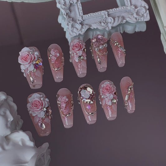 Petal Luxe Swarovski Nails