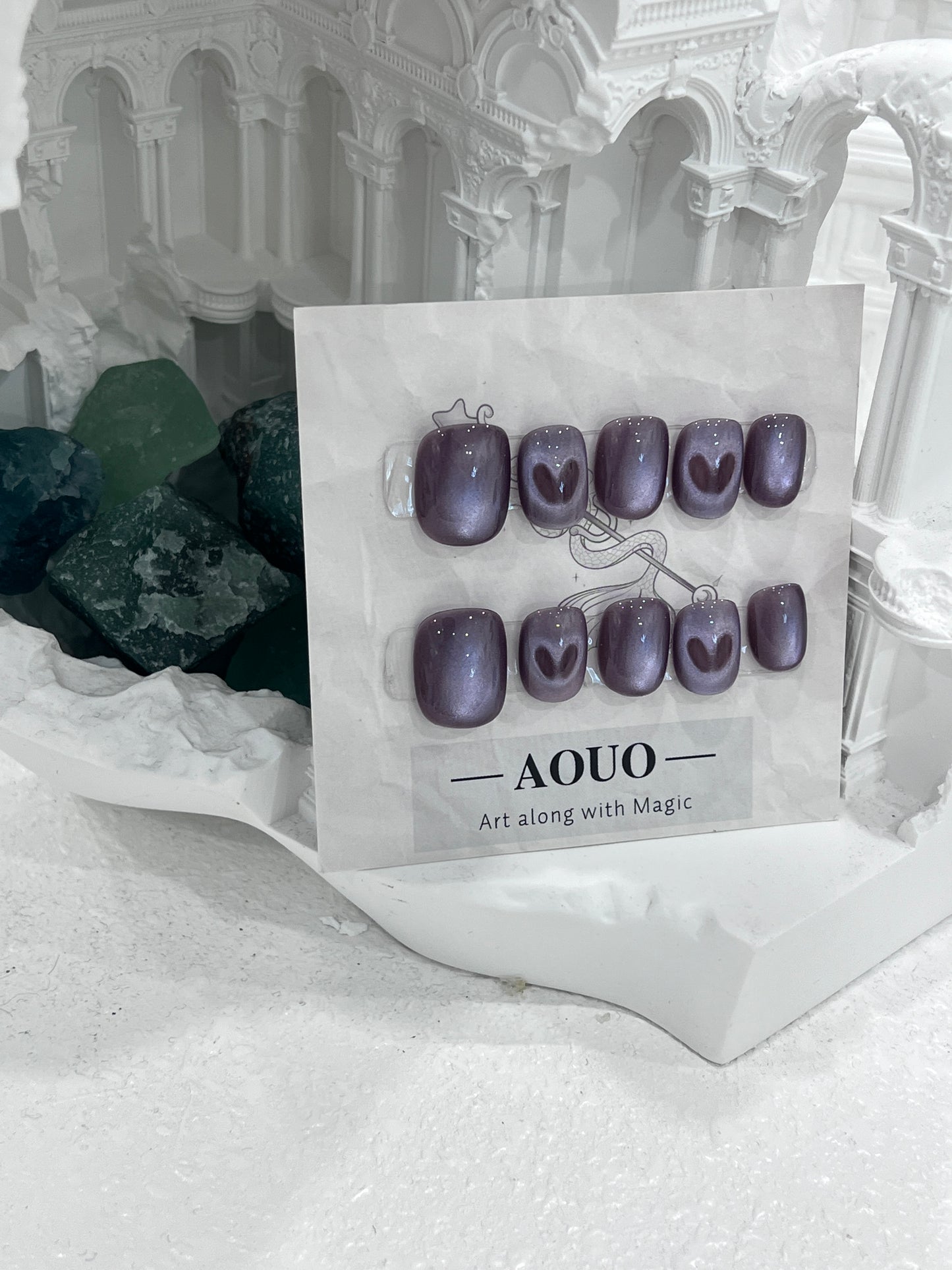 Grape juice Short Nails
