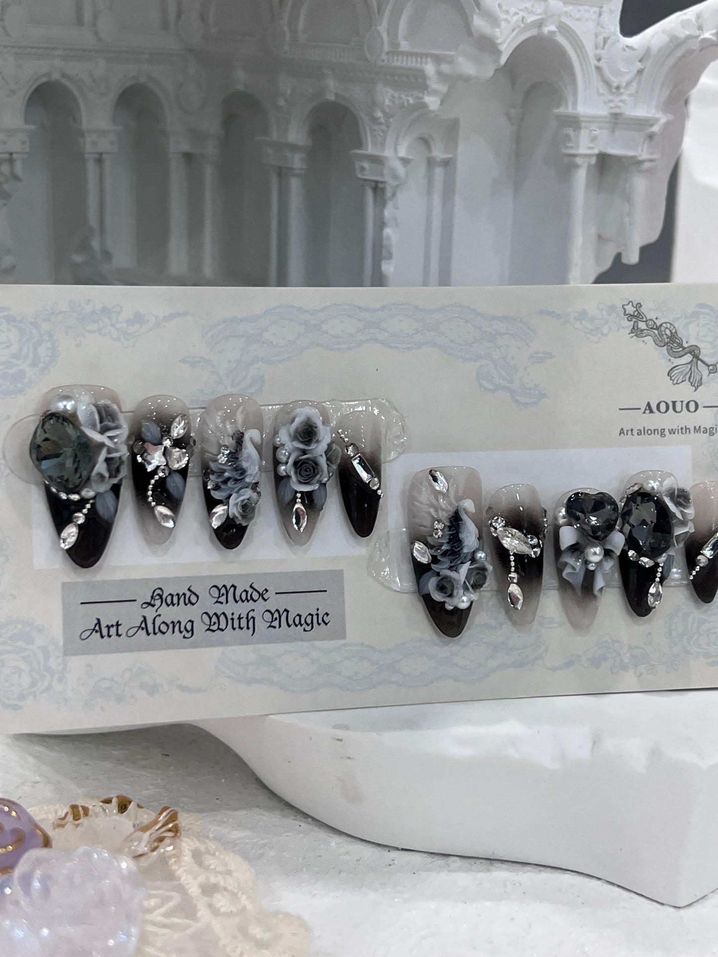 Black lake Swam Ballet Nails