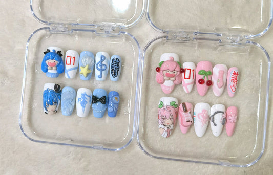 Miku 3D Character Nails