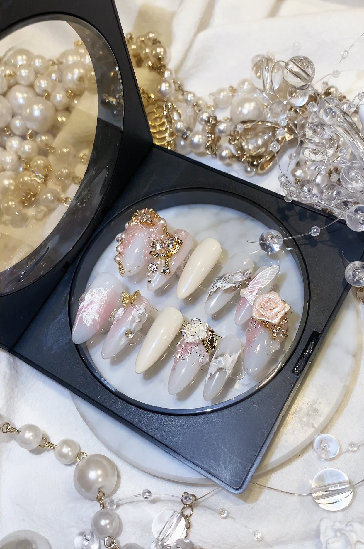 Marble Butterfly Nail