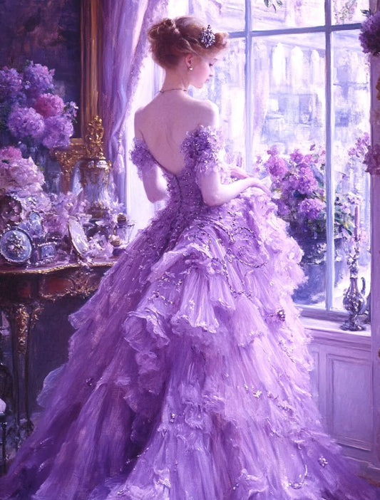 Sole Lavender Love Art Oil Painting