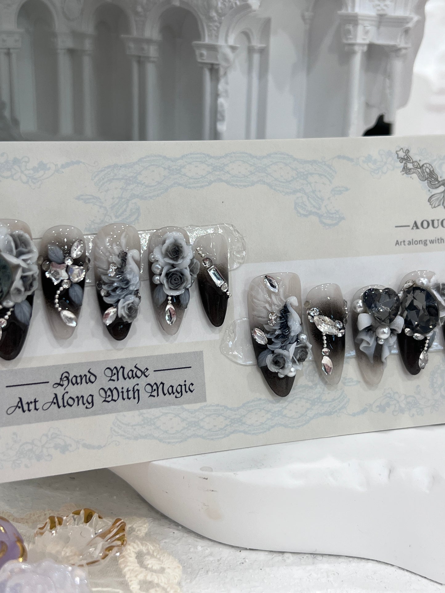 Black lake Swam Ballet Nails