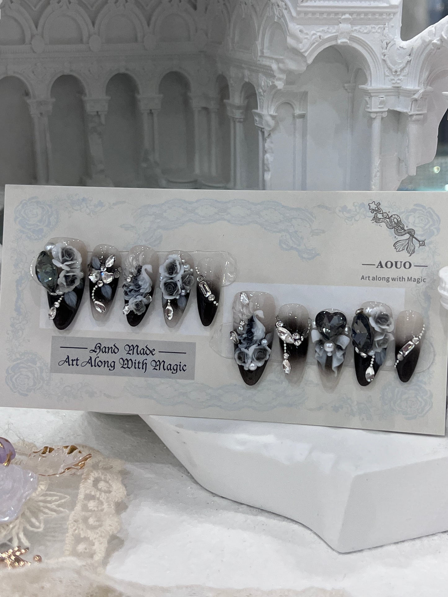 Black lake Swam Ballet Nails