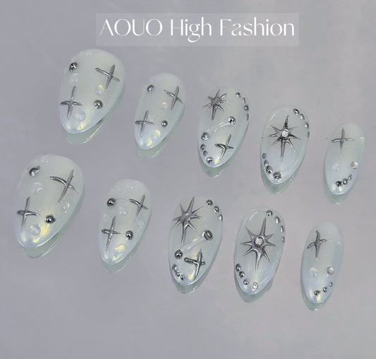 Stars and Crosses Y3K Nails