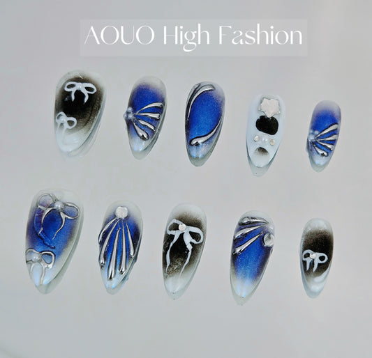 Purple Aura Y3K Nails