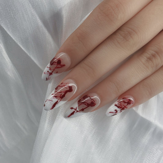 Bloody French Dark Nail