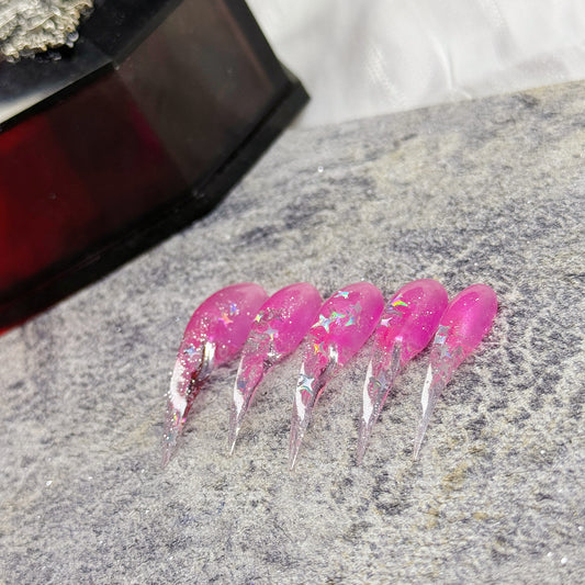 Hot Pink Dark Venom Nail